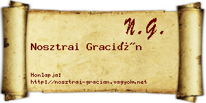 Nosztrai Gracián névjegykártya